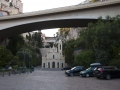 Kostel Sante Devote pod mostem u ulice Rue Grimaldi.