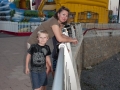 Těsně před sjížděním do záchodu (nafukovací atrakce, které si užily děti)