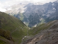 Opět pohled ze Stelvio Pass směrem na Rakousko.