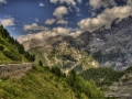 Cestou ze Stelvio Pass směrem na Rakousko.