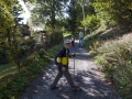 Cestou z Ondráše zpět k nádraží na Ostravici.