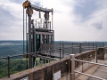 Hradní pevnost Konigstein - skleněný výtah na hradby