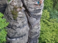 Horolezci na pevnosti Bastei