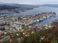 Pohled na ergen z vyhlidky Fløyen