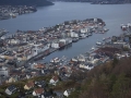 Pohled na ergen z vyhlidky Fløyen