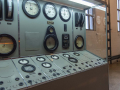 Ovladaci panel u peci uhelne elektrarny